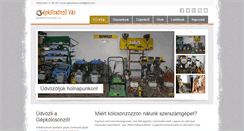 Desktop Screenshot of gepkolcsonzovac.hu
